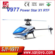 Hot WL helicóptero 6CH 2.4G RC Heli com RealFlight G7 Simulator Transmissor 3D sem escova flybarless rc helicóptero SJY-V977